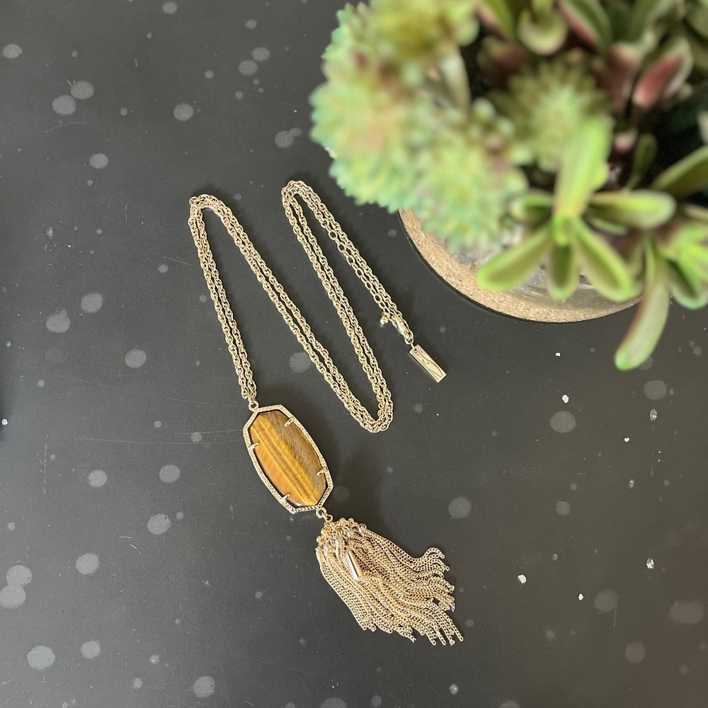 Gold Tiger Eye Vintage Rayne Necklaces